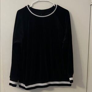 Torrid Black Sweater with White Trim